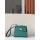 HERMES Kelly En Desordre 20 Handmade Bag/Z6 Peacock Green / Gold Hardware / Epsom Leather  