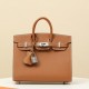 HERMES Birkin 20 Bag /CK37 Gold Brown / Silver Hardware / Epsom Leather  