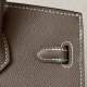 HERMES Birkin 20 Bag /CK18 Elephant Grey / Silver Hardware / Epsom Leather