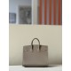 HERMES Birkin 20 Bag /CK18 Elephant Grey / Silver Hardware / Epsom Leather