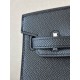 HERMES Birkin 20 Bag /CK89 Black/Silver Hardware/Epsom Leather  