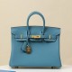 HERMES Birkin 25 Bag /D2 New Denim Blue/Gold Hardware/Togo Leather