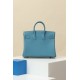 HERMES Birkin 25 Bag /D2 New Denim Blue/Gold Hardware/Togo Leather