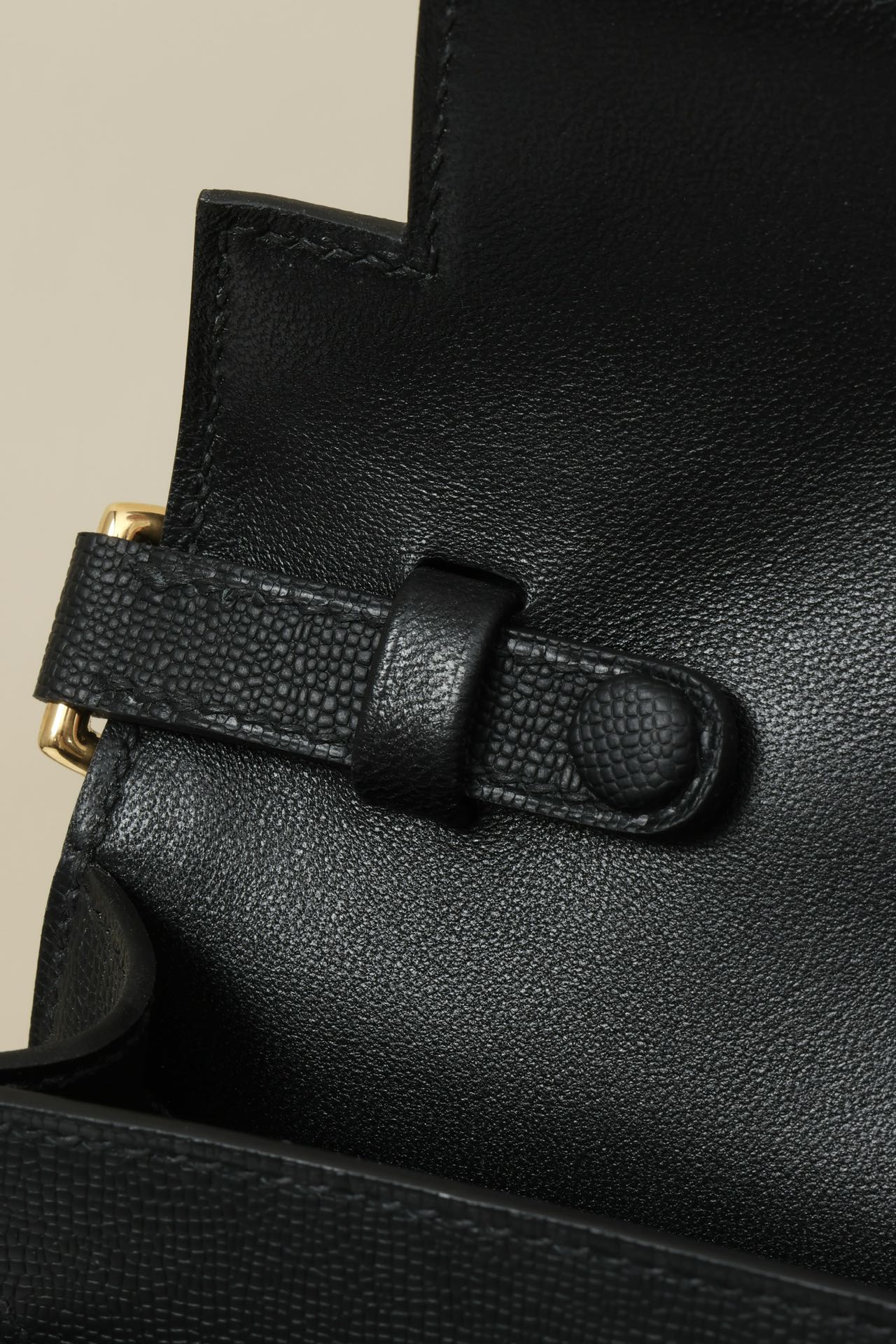 HERMES Kelly Elan Bag /CK89 Black/Gold Hardware/Madame Leather