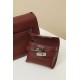 HERMES Kelly Moove 17 Bag /55 Hermès Red Silver Buckle Swift Leather  