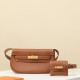 HERMES Kelly Moove 17 Bag /CK37 Gold Brown Gold Buckle Swift Leather  