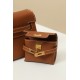 HERMES Kelly Moove 17 Bag /CK37 Gold Brown Gold Buckle Swift Leather  