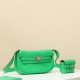 HERMES Kelly Moove 17 Bag /OZ Comic Green Silver Buckle Swift Leather  