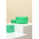 HERMES Kelly Moove 17 Bag /OZ Comic Green Silver Buckle Swift Leather  