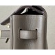 HERMES Kelly Moove 17 Bag /CK18 Elephant Gray Gold Buckle Swift Leather  