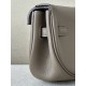 HERMES Kelly Moove 17 Bag /CK18 Elephant Gray Gold Buckle Swift Leather  