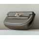 HERMES Kelly Moove 17 Bag /CK18 Elephant Gray Gold Buckle Swift Leather  