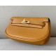 HERMES Kelly Moove 17 Bag /2S Sesame Color Gold Buckle Swift Leather  