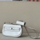 HERMES Kelly Moove 17 Bag /M4 Milk Gray Silver Buckle Swift Leather  