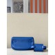 HERMES Kelly Moove 17 Bag /71 French Blue Gold Buckle Swift Leather  