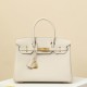 HERMES Birkin 30 Bag /CC10 Milkshake White Gold Buckle Togo Leather  