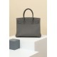 HERMES Birkin 30 Bag /8F Pewter Gray Gold Buckle Togo Leather  