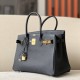 HERMES Birkin 30 Bag /CK89 Black/Gold Buckle/Togo Leather