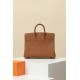 HERMES Birkin 25 Bag /CK37 Gold Brown with Silver Hardware Togo Leather  