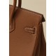 HERMES Birkin 25 Bag /CK37 Gold Brown with Silver Hardware Togo Leather  