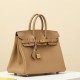 HERMES Birkin 25 Bag /OM Milk Tea Color with Gold Hardware Togo Leather  