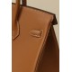 HERMES Birkin 25 Bag /CK37 Gold Brown with Gold Hardware Epsom Leather  