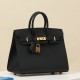 HERMES Birkin 25 Bag /CK89 Black with Gold Hardware Epsom Leather  