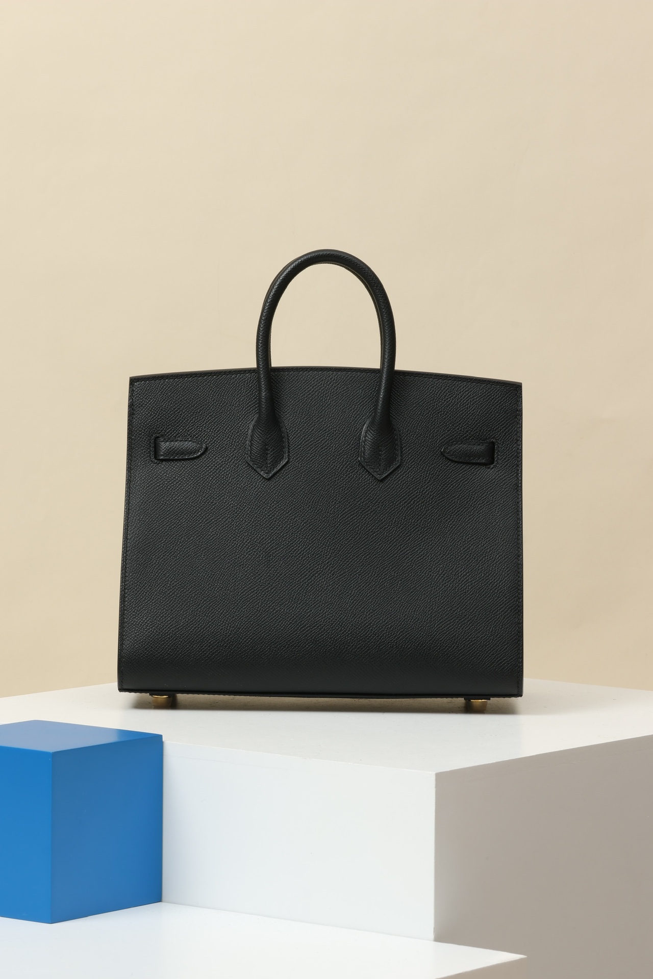 HERMES Birkin 25 Bag /CK89 Black with Gold Hardware Epsom Leather  