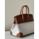 HERMES Birkin 25 Bag /CK37 Gold Brown with Gold Hardware Canvas and Saddle Leather  