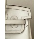 HERMES Birkin 25 Bag /Nata Cream White with Silver Hardware Swift Canvas  