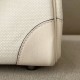 HERMES Birkin 25 Bag /Nata Cream White with Silver Hardware Swift Canvas  