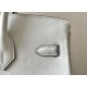 HERMES Birkin 25 Bag /Nata Cream White with Silver Buckle / Swift  