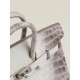 HERMES Birkin 25 Bag In Himalaya Niloticus Crocodile Skin