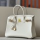 HERMES Birkin 30 Bag /CC10 Milkshake White with Gold Buckle Epsom Leather  