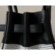 HERMES Birkin 30 Bag /89 Black / SW Leather / Canvas with Silver Buckle  