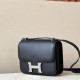 HERMES Constance 19 Bag/CK89 Black/Silver Buckle/Swift Leather