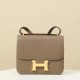 HERMES Constance 19 Bag/CK18 Elephant Gray/Gold Buckle/Epsom Leather  