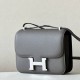 HERMES Constance 19 Bag/8F Tin Gray/Silver Buckle/Epsom Leather  