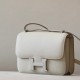 HERMES Constance 19 Bag/CC10 Milkshake White/Silver Buckle/Epsom Leather  