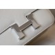 HERMES Constance 19 Bag/CC10 Milkshake White/Silver Buckle/Epsom Leather  