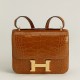 HERMES Constance 19 Bag/Bright Faced Alligator /Tobacco/Gold Buckle