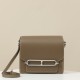 HERMES Roulis 19 Bag /CK18 Elephant Gray/Silver Buckle/Evercolor Leather  