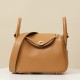 HERMES Mini Lindy Handmade Bag/OM Milk Tea/Gold Buckle/Swift Leather  