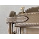 HERMES Mini Lindy Handmade Bag/CK18 Elephant Gray/Gold Buckle/SW  