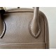 HERMES Mini Lindy Handmade Bag/CK18 Elephant Gray/Gold Buckle/SW  