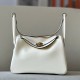 HERMES Lindy 26 Handmade Bag/I2 Cream White / 9R Lemon Yellow / Gold Buckle / Swift Leather  