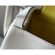 HERMES Lindy 26 Handmade Bag/I2 Cream White / 9R Lemon Yellow / Gold Buckle / Swift Leather  