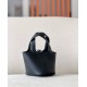 HERMES Picotin Lock 14 Bag /CK89 Black / Silver Buckle / Swift Leather  