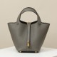 HERMES Picotin Lock 18 Bag /0L Accumulated Rain Cloud Grey / Gold Buckle / TC Leather  