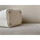 HERMES Picotin Lock 18 Bag /Nata Cream White / Silver Buckle / SW Canvas  